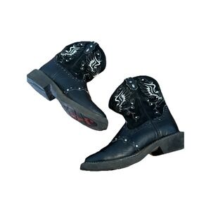 Justin Gypsy Boots Mandra Cross Wings Womens‎ Western Black Leather 6.5 B L9977
